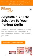 How alignersfit.com looks like on a mobile device such as an iPhone.