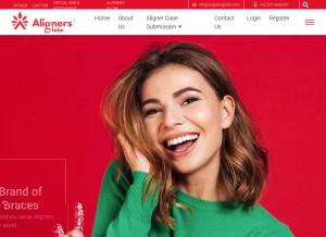 How alignersglobe.com looks like on a tablet such as an iPad.