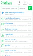 How alio.lt looks like on a mobile device such as an iPhone.