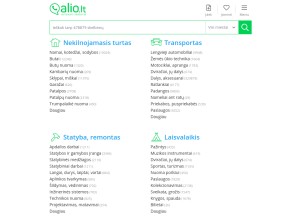 How alio.lt looks like on a tablet such as an iPad.