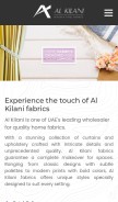 How alkilanifabrics.com looks like on a mobile device such as an iPhone.