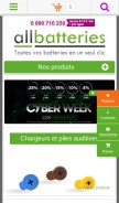 How all-batteries.fr looks like on a mobile device such as an iPhone.