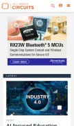 How allaboutcircuits.com looks like on a mobile device such as an iPhone.