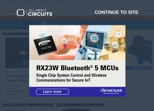 How allaboutcircuits.com looks like on a tablet such as an iPad.