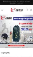 How allaboutcricket.us looks like on a mobile device such as an iPhone.