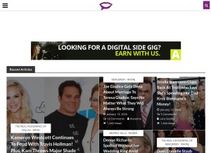 How allabouttrh.com looks like on a tablet such as an iPad.