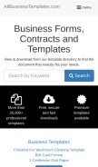 How allbusinesstemplates.com looks like on a mobile device such as an iPhone.