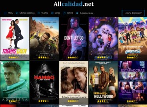 How allcalidad.net looks like on a tablet such as an iPad.