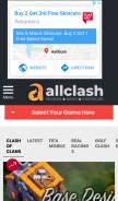 How allclash.com looks like on a mobile device such as an iPhone.