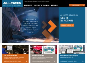 How alldata.com looks like on a tablet such as an iPad.