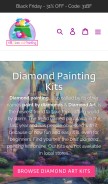 How alldiamondpainting.com looks like on a mobile device such as an iPhone.