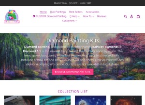 How alldiamondpainting.com looks like on a tablet such as an iPad.