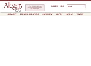 How alleganyco.com looks like on a tablet such as an iPad.