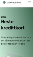 How allekredittkort.org looks like on a mobile device such as an iPhone.