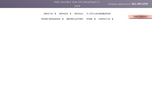 How allenbydermatology.com looks like on a tablet such as an iPad.