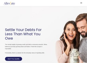 How alleviatefinancial.com looks like on a tablet such as an iPad.