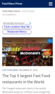 How allfoodmenuprices.org looks like on a mobile device such as an iPhone.