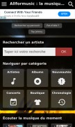 How allformusic.fr looks like on a mobile device such as an iPhone.