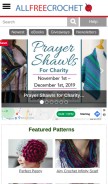 How allfreecrochet.com looks like on a mobile device such as an iPhone.