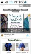 How allfreeknitting.com looks like on a mobile device such as an iPhone.