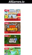 How allgames.io looks like on a mobile device such as an iPhone.