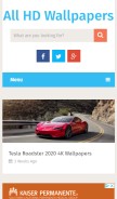 How allhdwallpapers.com looks like on a mobile device such as an iPhone.