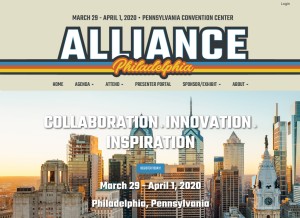 How alliance-conference.com looks like on a tablet such as an iPad.