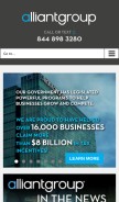 How alliantgroup.com looks like on a mobile device such as an iPhone.