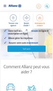 How allianz.fr looks like on a mobile device such as an iPhone.