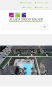 How allied-orion.com looks like on a mobile device such as an iPhone.