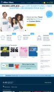 How alliedshirts.com looks like on a mobile device such as an iPhone.
