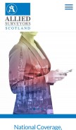 How alliedsurveyorsscotland.com looks like on a mobile device such as an iPhone.