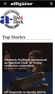 How alligator.org looks like on a mobile device such as an iPhone.
