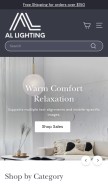 How allighting.com.au looks like on a mobile device such as an iPhone.