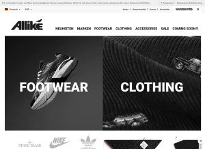 How allikestore.com looks like on a tablet such as an iPad.