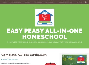 How allinonehomeschool.com looks like on a tablet such as an iPad.