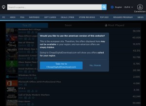 How allkeyshop.com looks like on a tablet such as an iPad.