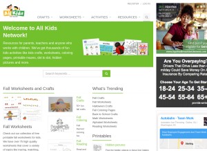 How allkidsnetwork.com looks like on a tablet such as an iPad.
