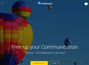 How allocloud.com looks like on a tablet such as an iPad.