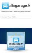 How allogarage.fr looks like on a mobile device such as an iPhone.