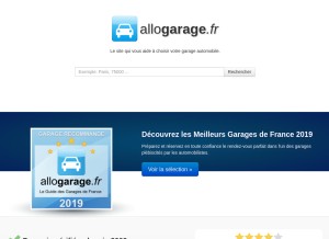 How allogarage.fr looks like on a tablet such as an iPad.