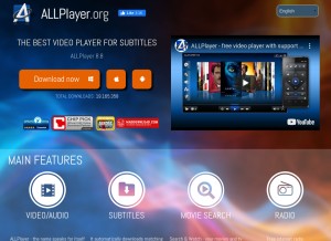 How allplayer.org looks like on a tablet such as an iPad.