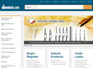 How allproducts.com looks like on a tablet such as an iPad.