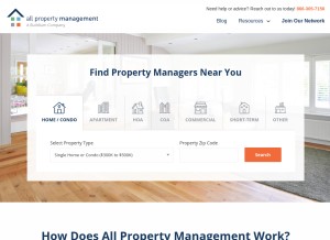 How allpropertymanagement.com looks like on a tablet such as an iPad.