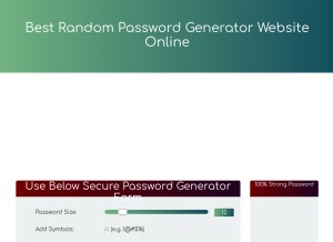 How allrandompasswordgenerator.com looks like on a tablet such as an iPad.