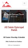How allsaintshoboken.com looks like on a mobile device such as an iPhone.