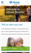 How allstatebenefits.com looks like on a mobile device such as an iPhone.