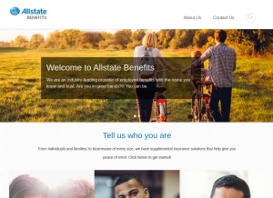 How allstatebenefits.com looks like on a tablet such as an iPad.