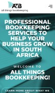 How allthingsbookkeeping.co.za looks like on a mobile device such as an iPhone.