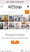 How allthingschairs.com looks like on a mobile device such as an iPhone.
